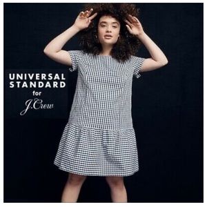 J. CREW Universal Standard Gingham Poplin Dress